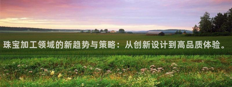 新航娱乐官方首页：珠宝加工领域的新趋势与策略：从创新设计到高